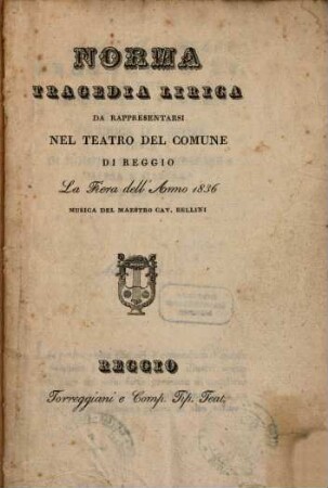 Norma : Tragedia lirica