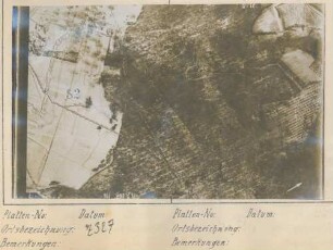 Foto der Stellungen südöstlich von Gury (Luftbild)
