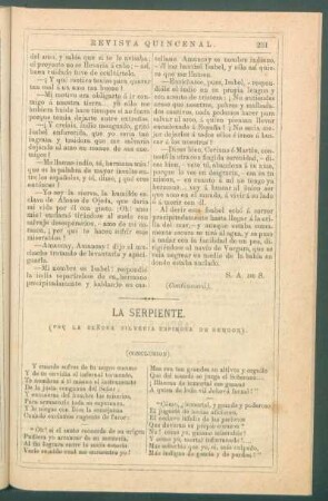 La serpiente. (Conclusión).