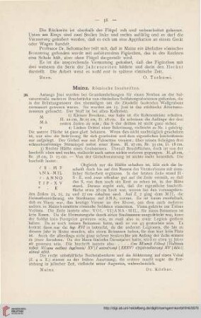 9: Mainz, römische Inschriften