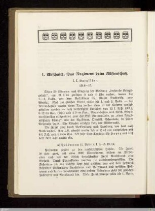 I.) I. Bataillon 1914-15