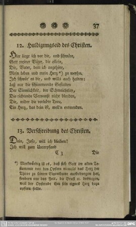 13. Verschreibung des Christen