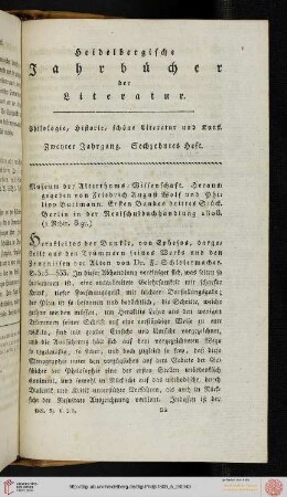 Sechzehntes Heft