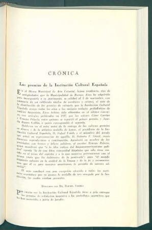 Los premios de la Institución Cultural Española