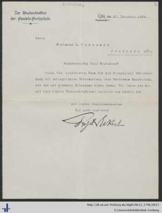 Brief, 27.12.1909