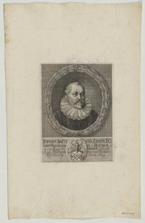 Bildnis des Iohann Baptista Eisen