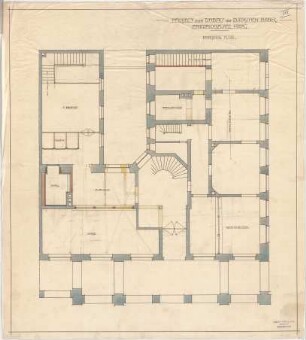 Billing, Hermann; Karlsruhe, Friedrichsplatz 12; Badische Bank, Umbau - Grundriss EG