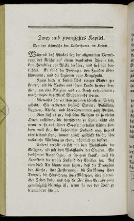 Zwey und zwanzigstes Kapitel.