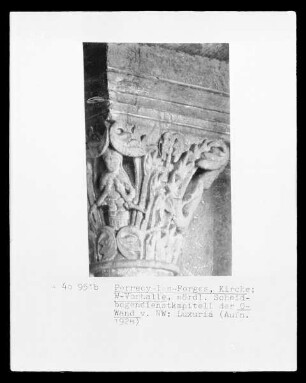 Scheidbogenkapitelle mit allegorischen Darstellungen