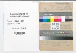 Entnazifizierung Jakob Schmitz , geb. 26.03.1878 (Beamter)