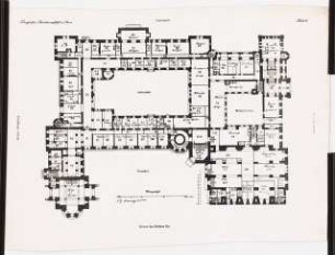 Königliches Residenzschloss Posen. Zum Projekt gehörend: Franz Böhmer, Schloss Posen, Posen Umbau: Grundriss UG 1:200