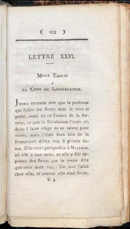 Lettre XXVI. - Lettre XXIX.