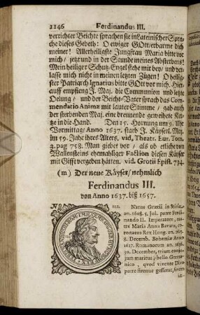 Ferdinandus III. von Anno 1637. biß 1657.