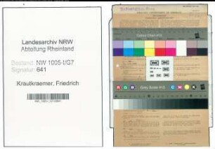 Entnazifizierung Friedrich Krautkraemer , geb. 16.10.1891 (Postbeamter)