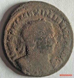 Römische Münze, Nominal Follis, Prägeherr Maximianus Herculius, Prägeort Trier, Original