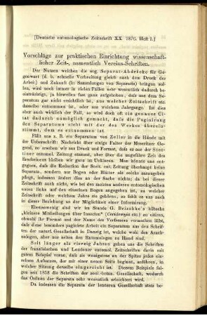 Vorschläge zur praktischen Einrichtung wissenschaftlicher Zeit-, namentlich Vereins-Schriften