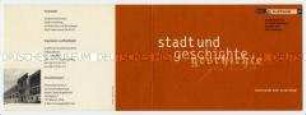 Einladungskarte zur 69. Sitzung des Stadtforums zum Thema "Stadt und Geschichte" - Sachkonvolut