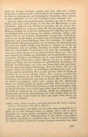 229-230 [Rezension] Schütz, Ludwig, Thomas-Lexikon