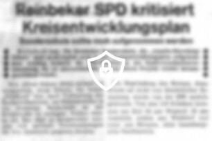 Reinbeker SPD kritisiert Kreisentwicklungsplan
