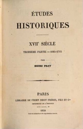 Etudes historiques, 6,3
