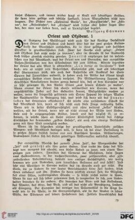 31: Orient und Okzident, 1