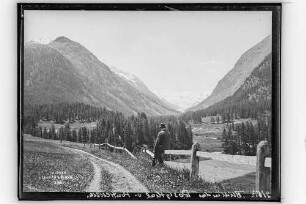 Blick auf das Rosegtal bei Pontresina im Engadin