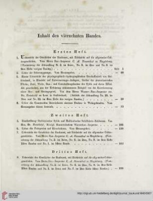 Inhalt des vierzehnten Bandes