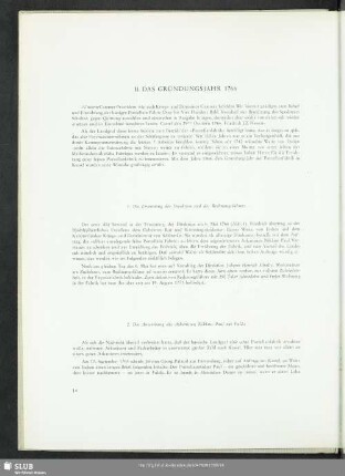 II. Das Gründungsjahr 1766
