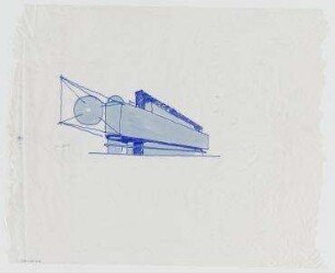 Wettbewerb Museum für Moderne Kunst (nicht realisiert) – Perspektivansicht. Frankfurt am Main, Domstraße 10-12, Braubachstraße 8, Berliner Straße