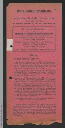 Einladung zum 25-jährigen Jubiläum der Ortsgruppe Hamburg und Winter-Programm