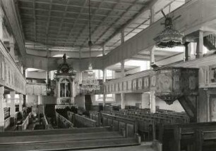 Obercunnersdorf. Dorfkirche. Inneres nach Ost