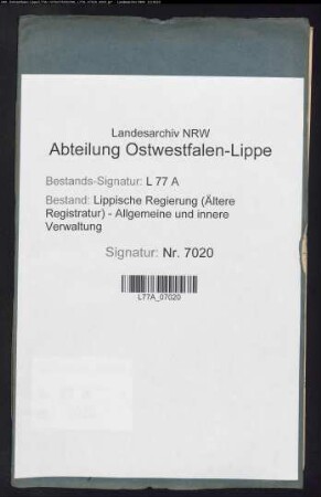 Unterstützung der Witwe des Grenzaufsehers Sielemann zu Coesfeld