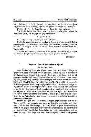 Reform der Elementarklassen