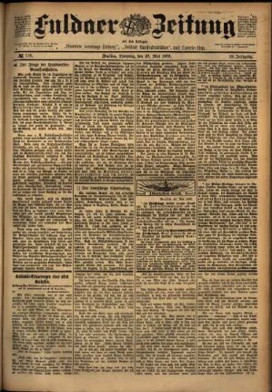 Ausgabe vom Dienstag, den 27. Mai 1902.
