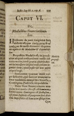Caput VI. De Modalibus Enunciationibus.