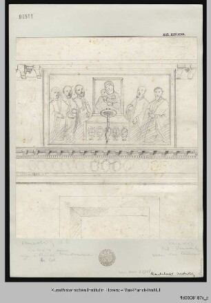 Zeichenskizze aus der Sala dei Censori, Palazzo Ducale, Venedig
