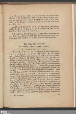 Die Frau der Romantik