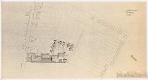 Gartenanlage des Instituts zur Erlangung der Hochschulreife, Oberhausen: Schulgebäude: Lageplan 1:500