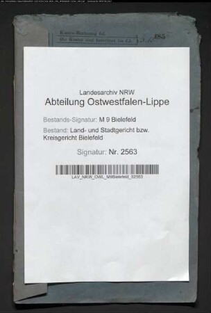 Erblasser: Erdborries, Johann Heinrich: Testament