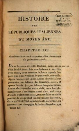 Histoire des républiques italiennes du moyen âge, 12