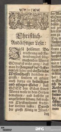 Vorrede an den geneigten Leser.