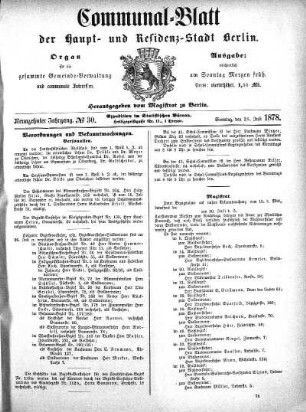 1878,30: No. 30, 28. Juli 1878