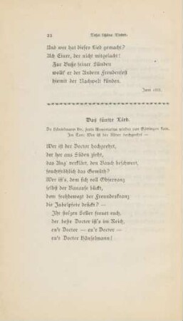 Das fünfte Lied.