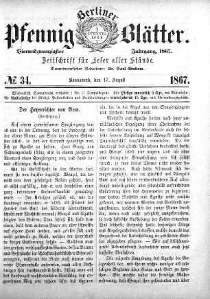 No. 34, Sonnabend, den 17. August