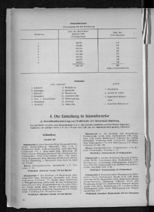 4. Die Einteilung in Stimmbezirke