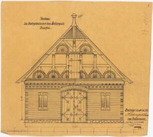 Rittergut Menkin Umbau des Stallgebäudes: Giebelansicht 1:25