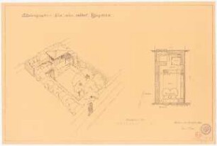 Kleingarten: Grundriss 1:100