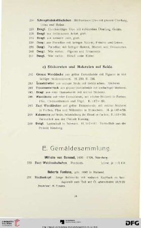 Gemäldesammlung (Nr. 250-265)