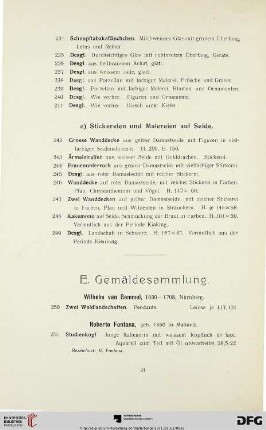 Gemäldesammlung (Nr. 250-265)