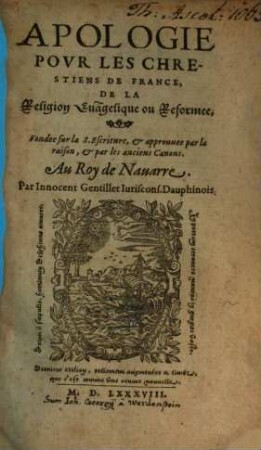 Apologie pour les chrêtiens de France